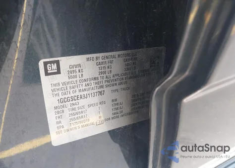 2018 Chevrolet Colorado Lt из США, поврежденный, VIN 1GCGSCEA9J1137767